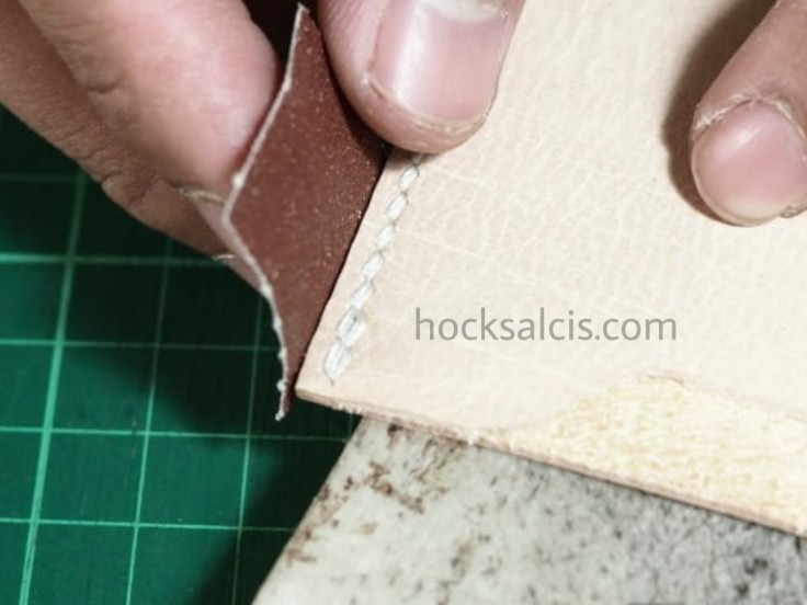sanding leather edges